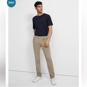 J Brand Kane Keckley Khaky Straight Leg Jeans/Pants Sz 38 French Terry Tan